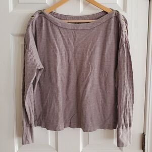 Anthropologie Crop Dolman Sleeve Top Grey Size Small